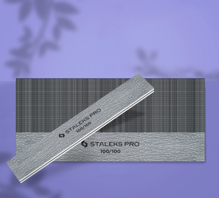 Staleks Straight wide mineral nail file 100 grit