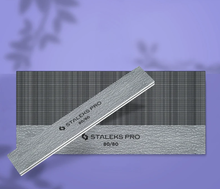 Staleks Straight wide mineral nail file 80grit 50 pack