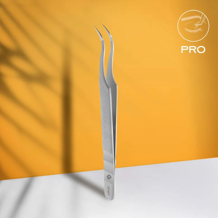 Staleks Professional eyelash tweezers EXPERT 41 TYPE 1 curved