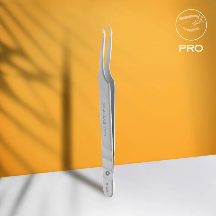 Staleks Professional eyelash tweezers EXPERT 41 TYPE 8 mini L