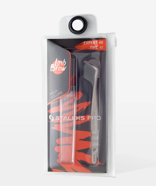 Staleks Professional eyelash tweezers EXPERT 40